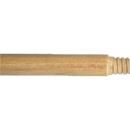 BIRDWELL Broom Handle, 1516 in Dia, 60 in L, Threaded, Hardwood 533-12